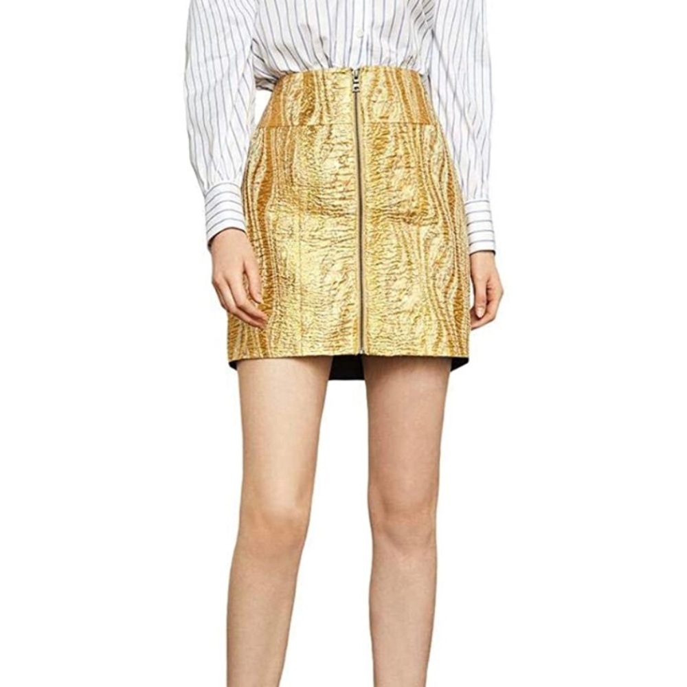 BCBGmaxazria Metallic Jacquard Mini Skirt
